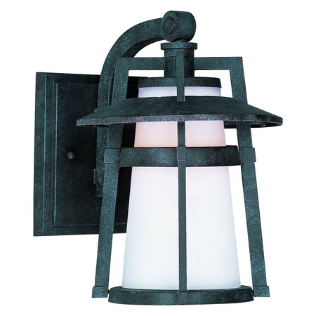 Maxim One Light Satin White Glass Adobe Wall Lantern 3532SWAE